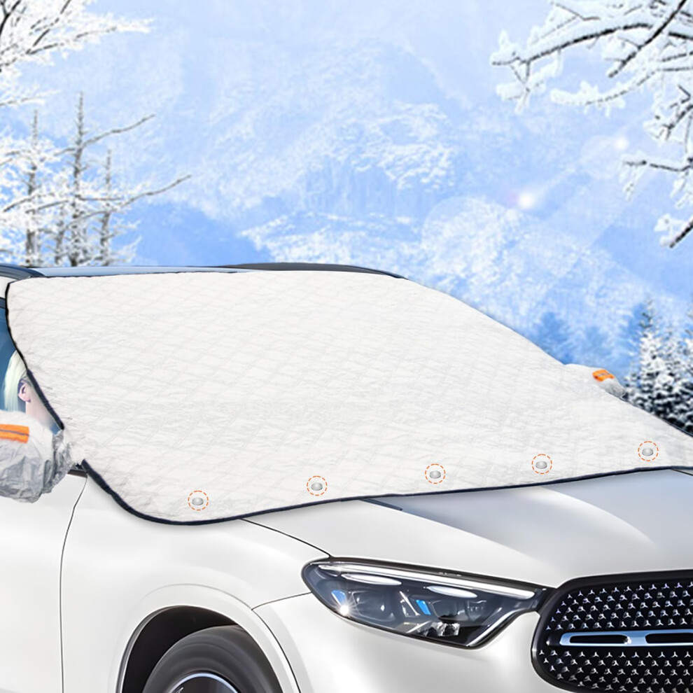 Auxhcyl Windscreen Covers Frost For Winter, Car Windscreen Windshield Frost Cover Ice Snow Shield, Magnetic Windscreen Cover For Cars, Snow Ice Frost 5051224096435
