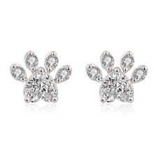 925 Sterling Silver Stud Earrings Birth Cubic Zircon Fashion Jewelry For Women
