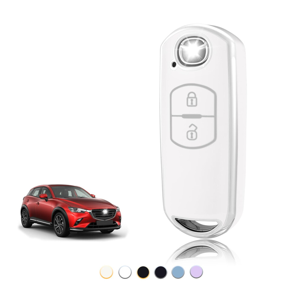 Toomume Car Key Cover Tpu, Car Key Case Fit For Mazda 2/3/6 M2 M3 M6 Cx-3 Cx-4 Cx-5 Cx-7 Cx-8 Cx-9 Cx-30 Cx-60 Mx-5 Mx-30 Atenza Axela, Protective Key 5051224099481