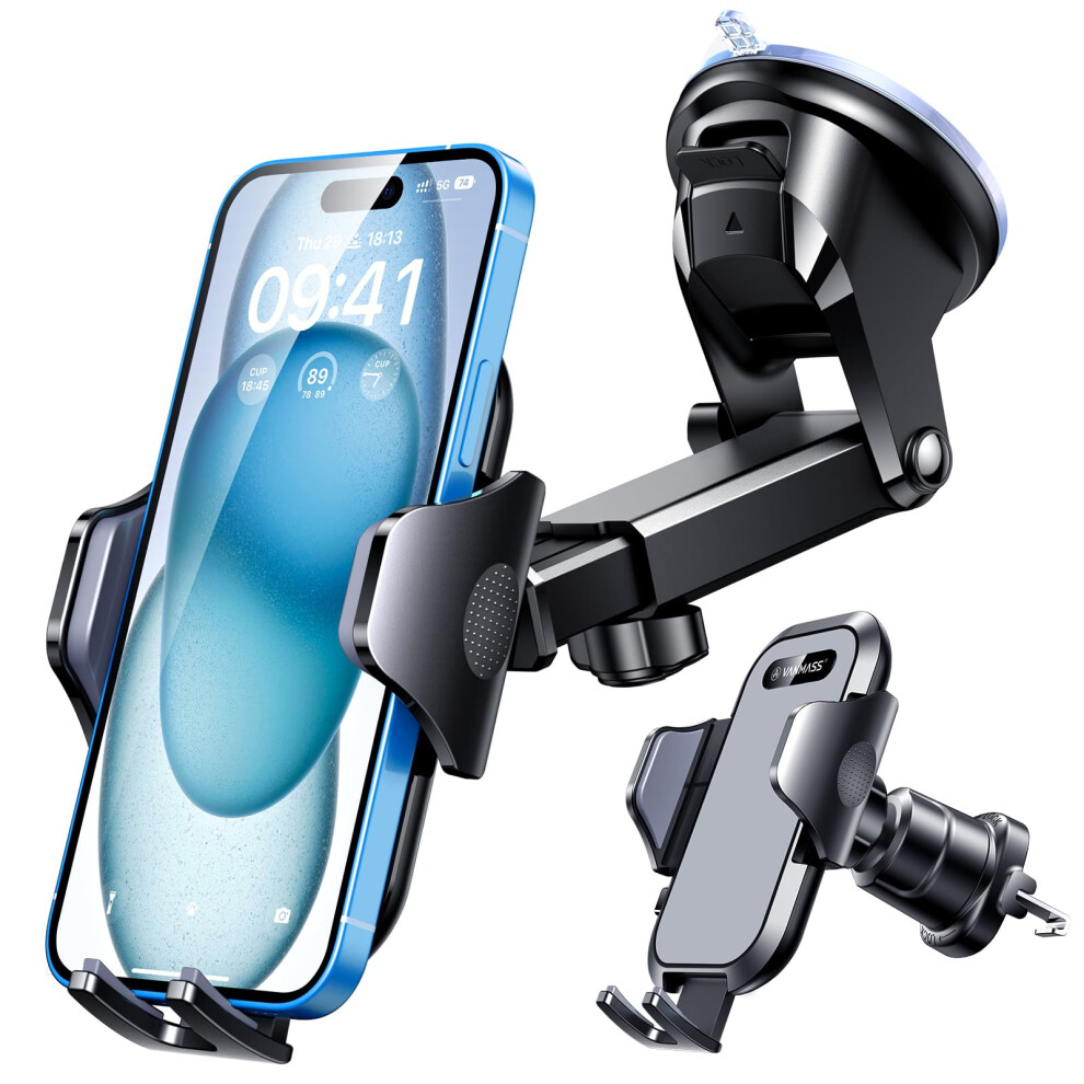 Vanmass [Military Grade Car Phone Holder Mount, [Ultimate Upgraded] Suction Universal Mobile Phone Accessories Automobile Cradle Stand For Dashboard 5051226156748