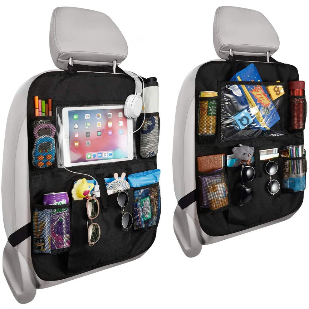 Rightwell Car Seat Organiser 2 Pcs Back Seat Protector For Kids, Car Organiser Back Seat For Up To 10" Ipad, Kids Back Seat Organiser With 5 Pockets 5051226181320