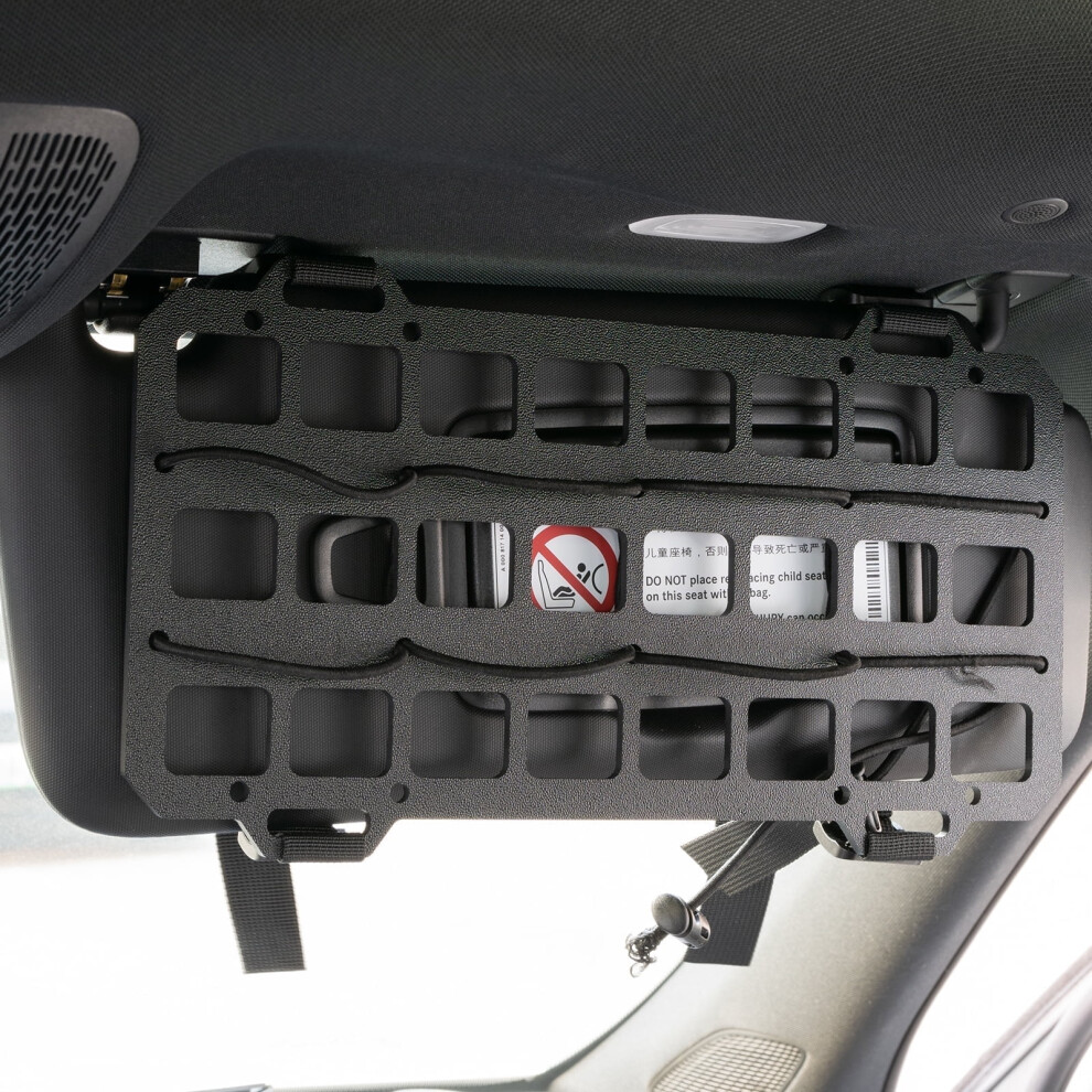 Car Sun Visor Organizer Vehicle Rigid Molle Panel Tactical Auto Interior Storage Accessorie 9489952737720