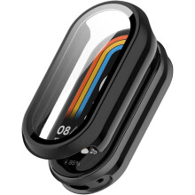 XiHAMA Hartschalen-Schutzhülle + Displayschutz aus gehärtetem Glas, kompatibel mit Xiaomi Smart Band 8/9/10 & NFC-Modellen, ultradünne