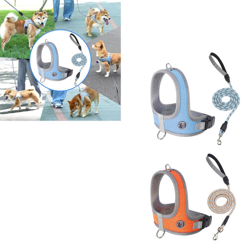 τεμάχια αναπνεύσιμη ζώνη ασφαλείας σκύλου χωρίς τράβηγμα με ανακλαστικό λουρί,