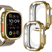 XiHAMA 2er-Pack ultradünne TPU-Bumper-Hülle, kompatibel mit Apple Watch Series & Ultra, stoßfeste Schutzhülle (ohne Displayschutzfolie)