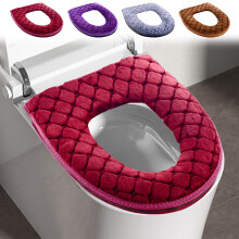 4Pcs Heated Toilet Seat Cushion, Ultra-Soft Washable Cover, Cozy Winter Upgrade – Compatible with Standard Toilets
