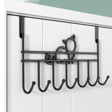 Over-the-Door Hooks with 7 Anti-Rust Hooks – Towel, Coat, Robe Hanger Rack for Bathroom & Bedroom – Compatible with Standard Doors