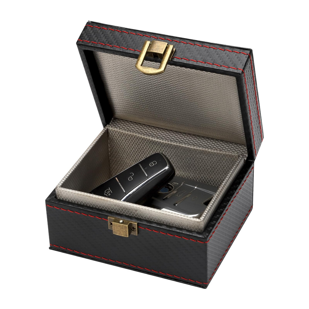 Faraday Box For Car Keys Faraday Pouch For Car Keys Rfid Anti-Theft Signal Blocking Cage Keyless Entry Car Key Signal Blocker Box Signal Blocking Box 5051226152597