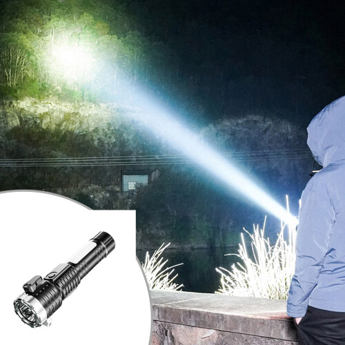 Emergency Window Breaker Flashlight 4-in-1