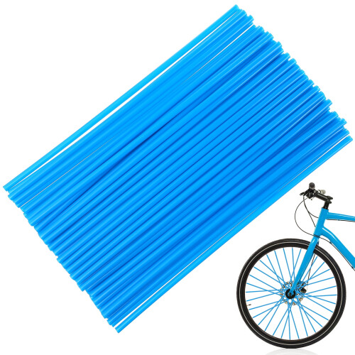 Motorcycle Spoke Covers Sky Blue 75 PCS Flexible