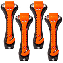 HONGCI 4 Pack Emergency Car Window Breaker Life Hammer with Seatbelt Cutter, Car Glass Breaker Seat Belt Cutter and Window Breaker 2-in-1 Car Safety