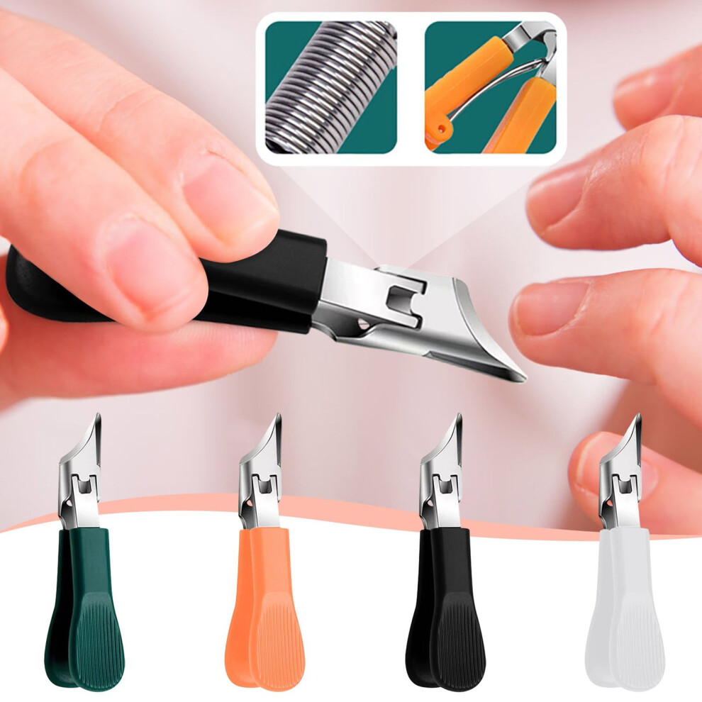 4Pcs Beveled Beak Nail Clippers, Heavy-Duty Toenail Clipper for Thick Nails & Seniors, Ergonomic Ingrown Nail Trimmer Kit