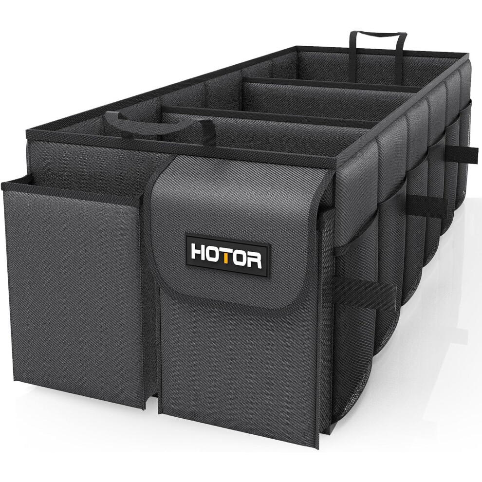 Hotor Car Boot Oganiser - Large-Capacity Auto Trunk Organizer Collapsible Multi Compartments, Foldable Boot Storage For Suvs, Sturdy Car Accessories 5051226136443