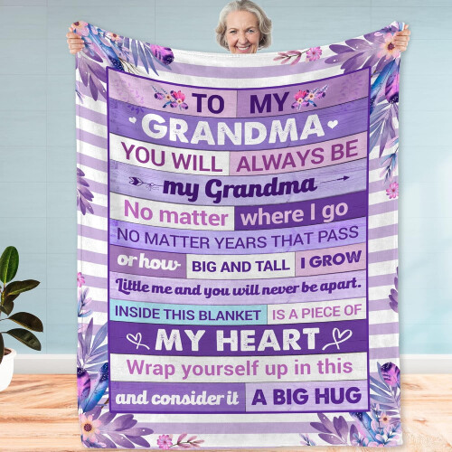 Couverture de Noël/anniversaire pour grand-mère 50x60