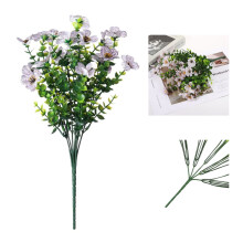Simulated Butterfly Flower Garland, Vibrant Violet Bouquet, Home/Office Decor, Realistic Silk Centerpiece, Spring Tabletop Decor
