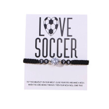 Soccer Charm Bracelet Adjustable Unisex 1
