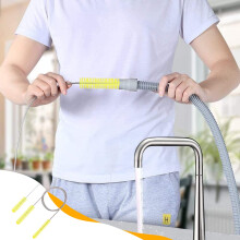 Brosse de nettoyage de tuyaux en acier inoxydable à double extrémité, 78,74 pouces