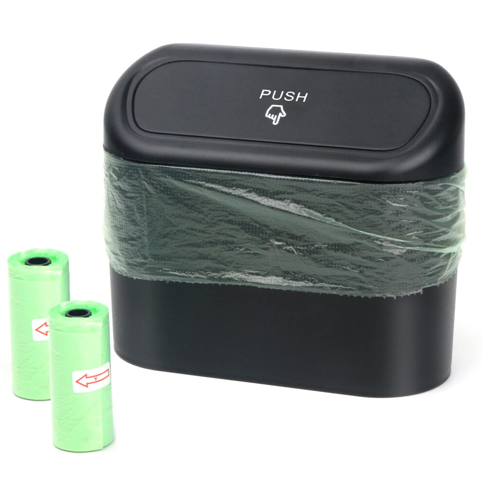 Einesin Car Trash Can, Mini Car Organizer Bin With Lid And 40Pcs Trash Bag, Small Garbage Can For Storage And Organization Car Accessories, Capacity 5051224108015