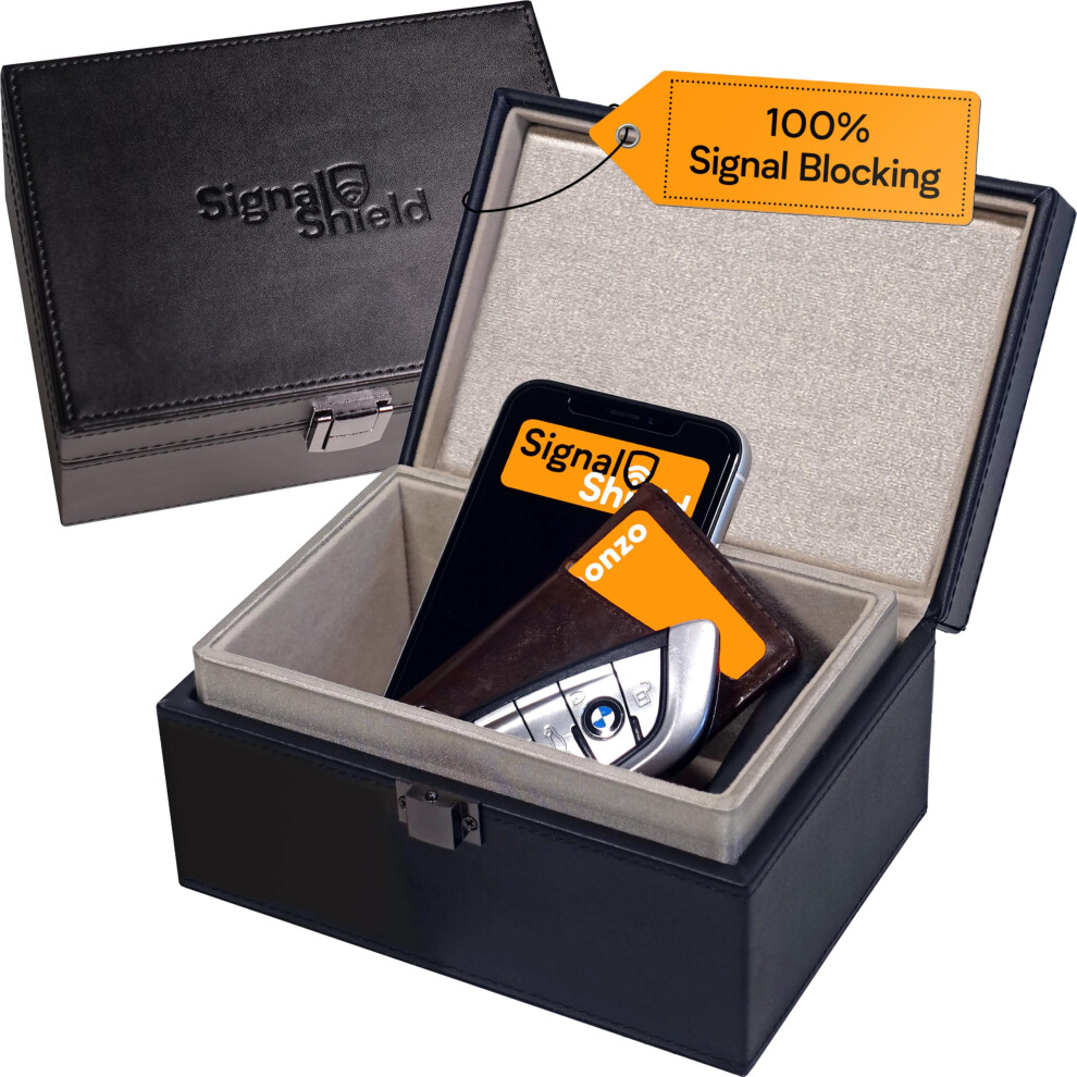 Signal Shield High Quality Faraday Box For Car Keys, Rfid Blocking Box, Anti-Theft Keyless Fob Protector, Approved Large Car Key Safe 5051226151859