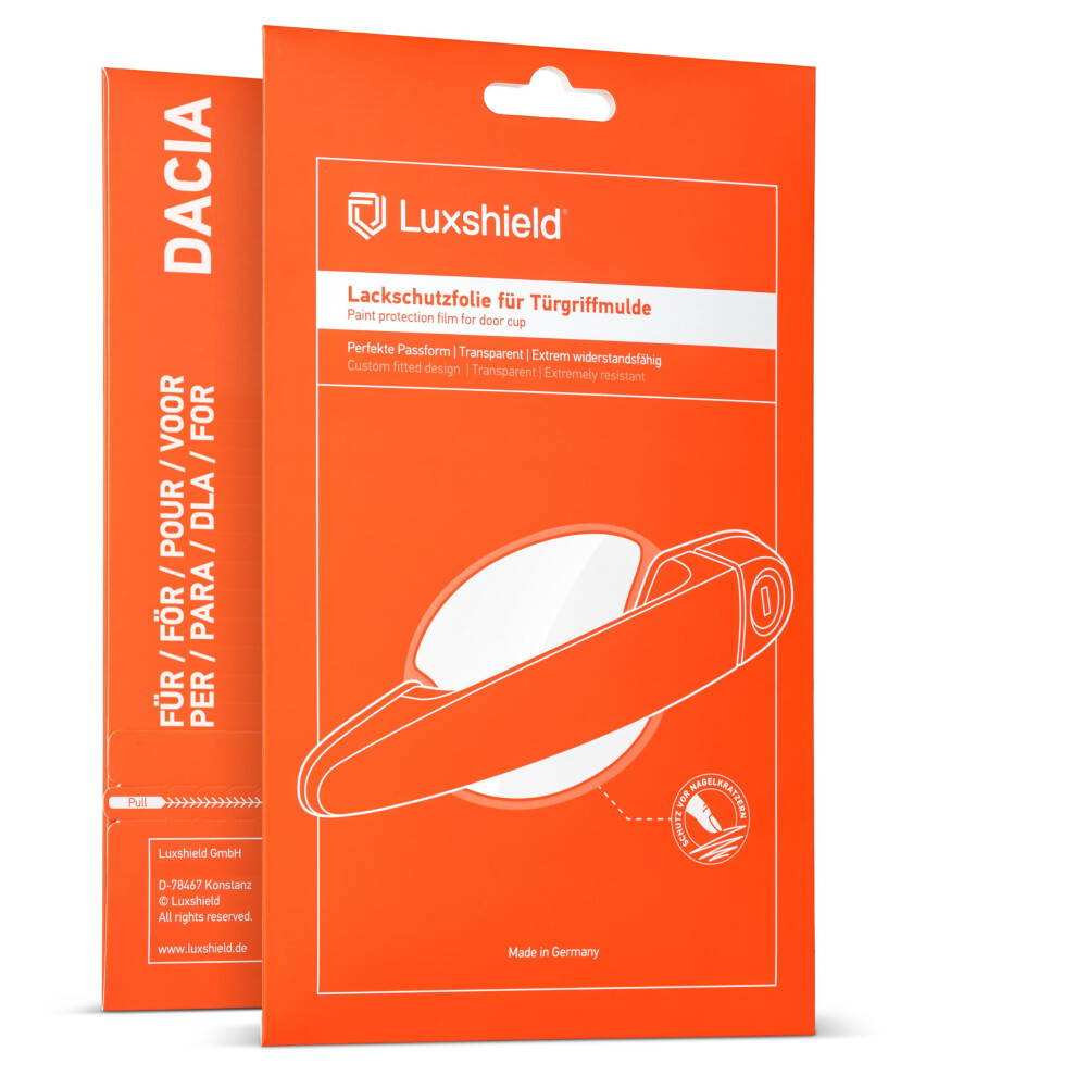 Luxshield Car Door Handle Protection Film For Recessed Grips For Dacia Duster 3 (Iii) P1310 I 2024-2025 - Anti-Scratch Foil - Clear Paint Protection 5051226222177
