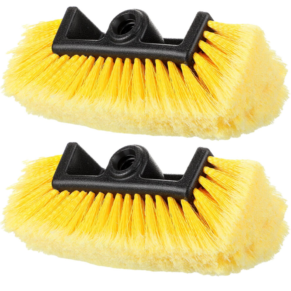 Tanlade 2 Pcs Car Wash Brush Head With Soft Detailing Bristle Flow Thru Car Cleaning Brush Exterior Car Wash Equipment For Auto Truck Rv Boat Camper 5051224109326