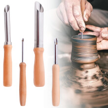 Straw Puncher for Plastic Lids – Set of 4 Deli Container Hole Punchers with Wooden Handle, Compatible with Lemonade Stand Supplies