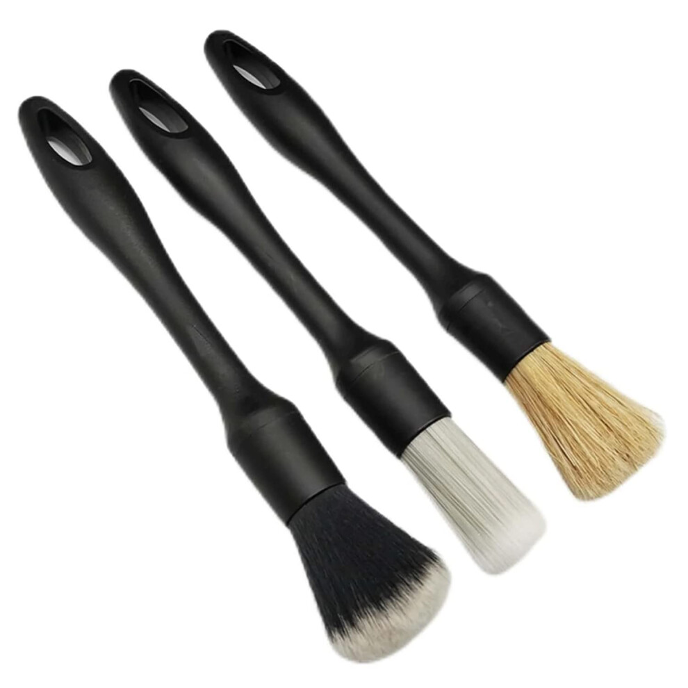 Detailers United 3 X Specialist Detailing Brushes For Car Cleaning Vents, Dash, Trim, Seats, Wheels. 5051224110063