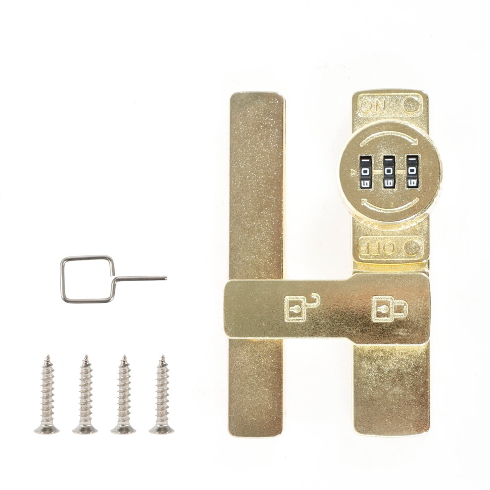 3-Digit Flip Latch Lock, Zinc Alloy, 90/180 Barn & Sliding Door Keyless Lock Â Compatible With Barn/Sliding Doors 9489952809595