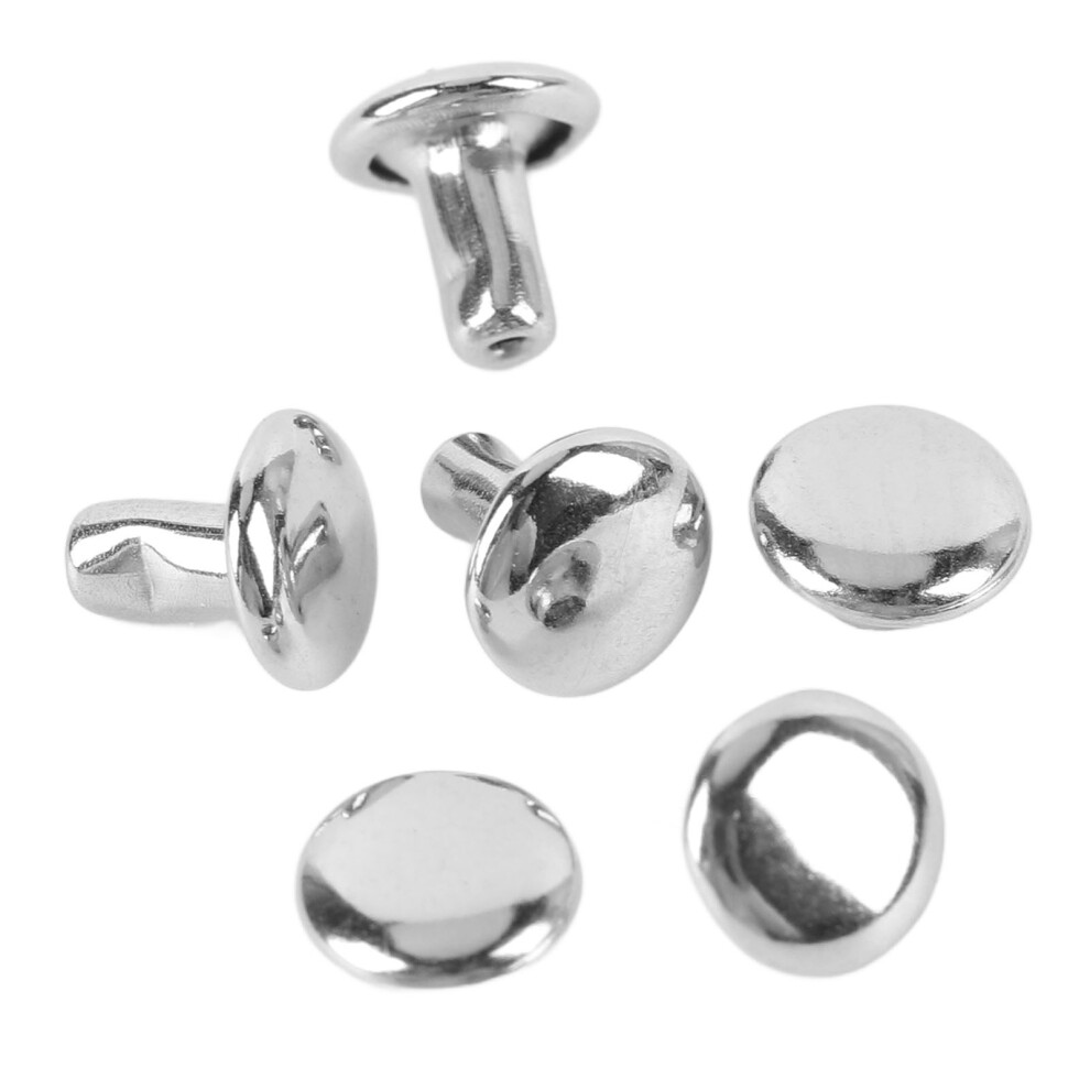 Leather Craft Rivets 6X6mm Stainless Steel Durable 500 Sets For Garments 3171391851780