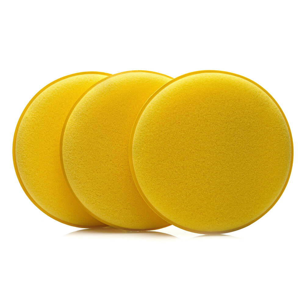 Glass Polish 5 Inch (125Mm) Pack Of 3 Ultra-Soft Foam Applicator Pad, Multi-Purpose Sponge Pad - Gp15001