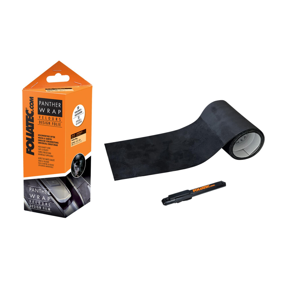 Photos - Car Polish & Exterior Cleaning Foliatec Cockpit Panther Wrap Suede Look Film for Car Cockpit, Black, 15 x 140 cm 3185