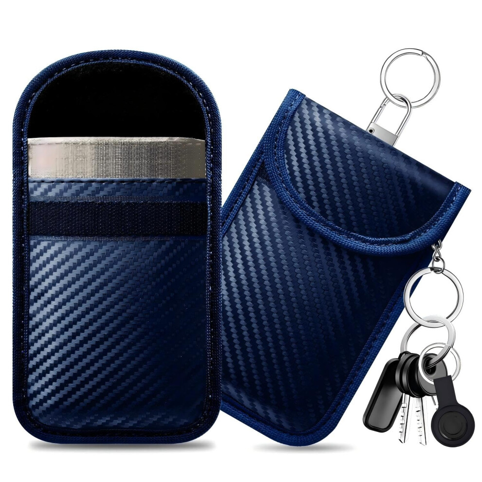 Caslord Faraday Pouch For Car Keys, Pack Of 2 Anti-Theft Rfid Key Fob Protection Bag With 4 Pack Key Rings For Car Security, Keyless Entry Car Keys 5051226179624