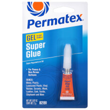 Permatex 82191 Super Glue Gel, Non Drip Formula, Strong long lasting transparent bond, Fast acting 1 x 2g