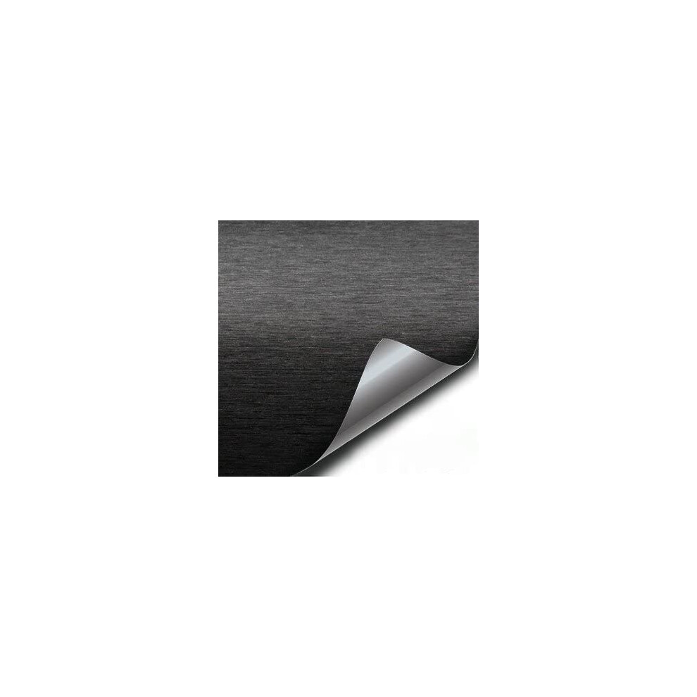 Vvivid??? Brushed Steel 5Ft X 1Ft New Vinyl Wrap Roll With Air Release Technology By Vvivid Black 5051224113330