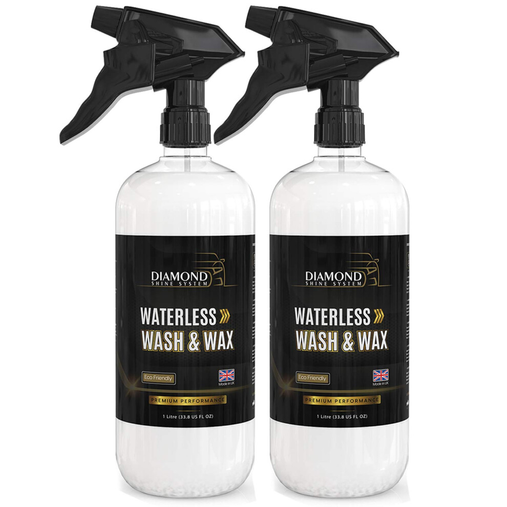 Diamond Shine System Waterless Wash And Wax - Car Cleaner Spray With Hydrophobic Sio2 - Car Polish That Washes And Waxes Car Paint Giving A Showroom 5051224114702