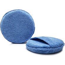 GLASS POLISH 15013 ? Set of 2 Applicator Pads Soft Microfibre Foam for Cleaning, Waxing, Polishing, Sponge, Multifunctional Diameter 125 mm