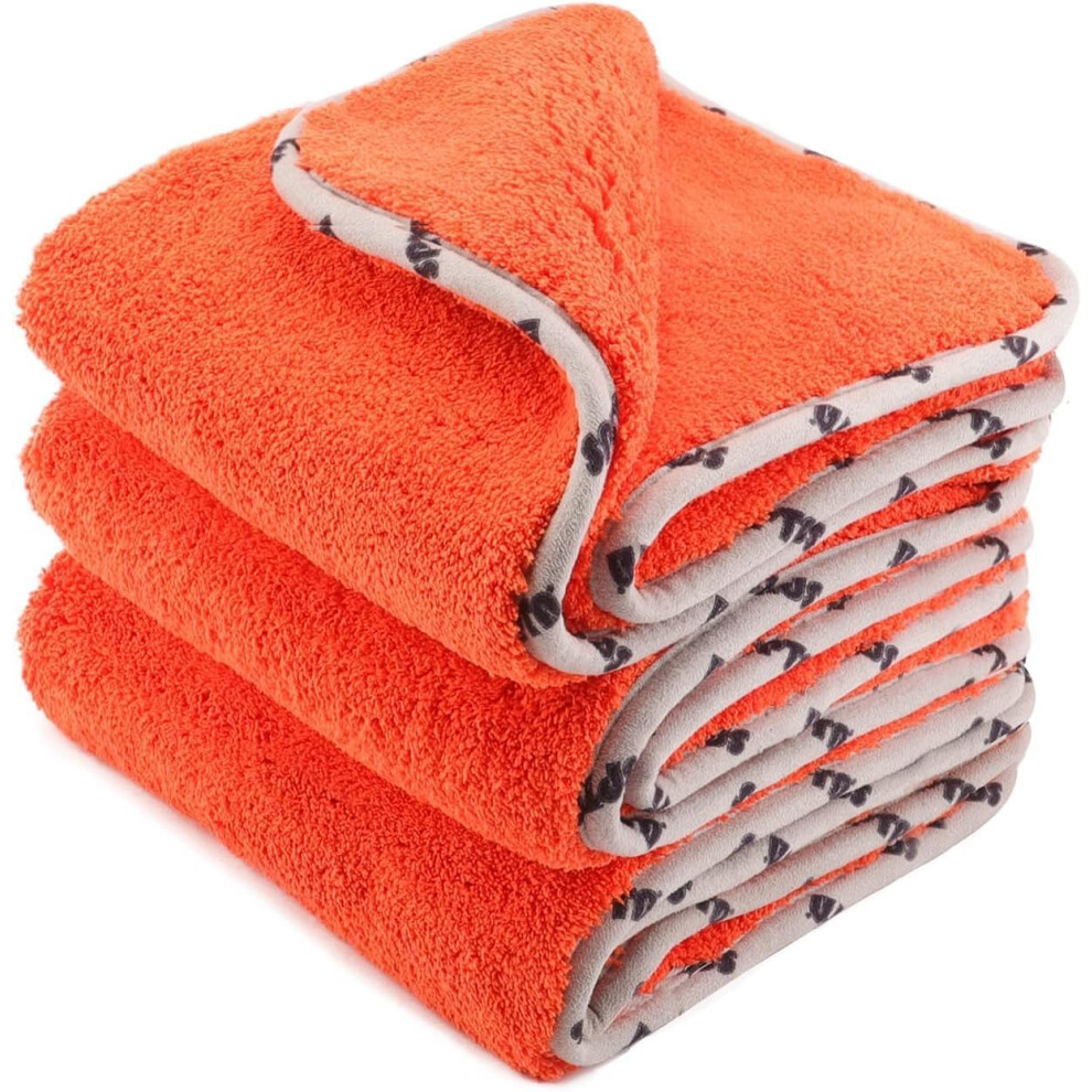Spta 3 Pieces, Microfibre Cloths, Microfibre Cleaning Cloths, 1200 Gsm To Protect The Paint Surface, Strong Water Absorption And Paint Friendliness, 5051226231919