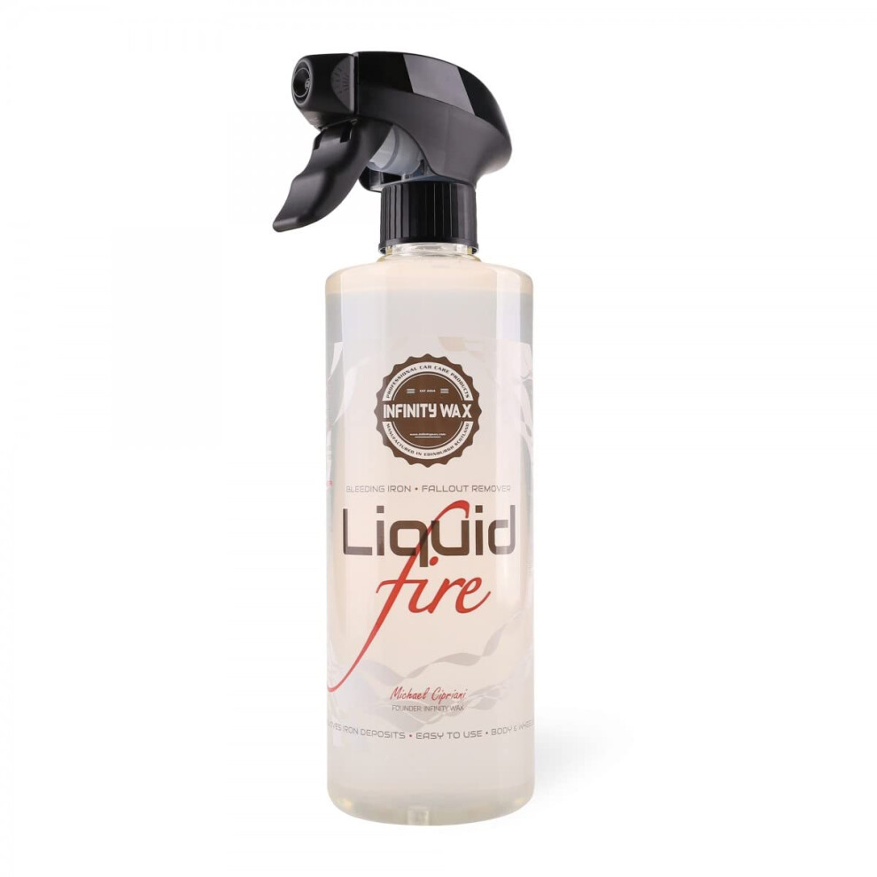 Infinity Wax - Liquid Fire Wheel Cleaner And Fallout Remover - Removes Ingrained Dirt, Industrial Fallout And Brake Dust 5051224118038