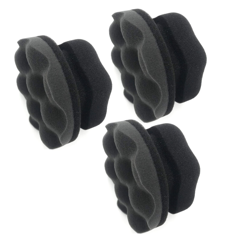 Wangcl 3Pcs Tire Dressing Applicator Tire Shine Applicator Dressing Pad With Hex Grip Design Reusable Tire Cleaner Sponge 5051224116829