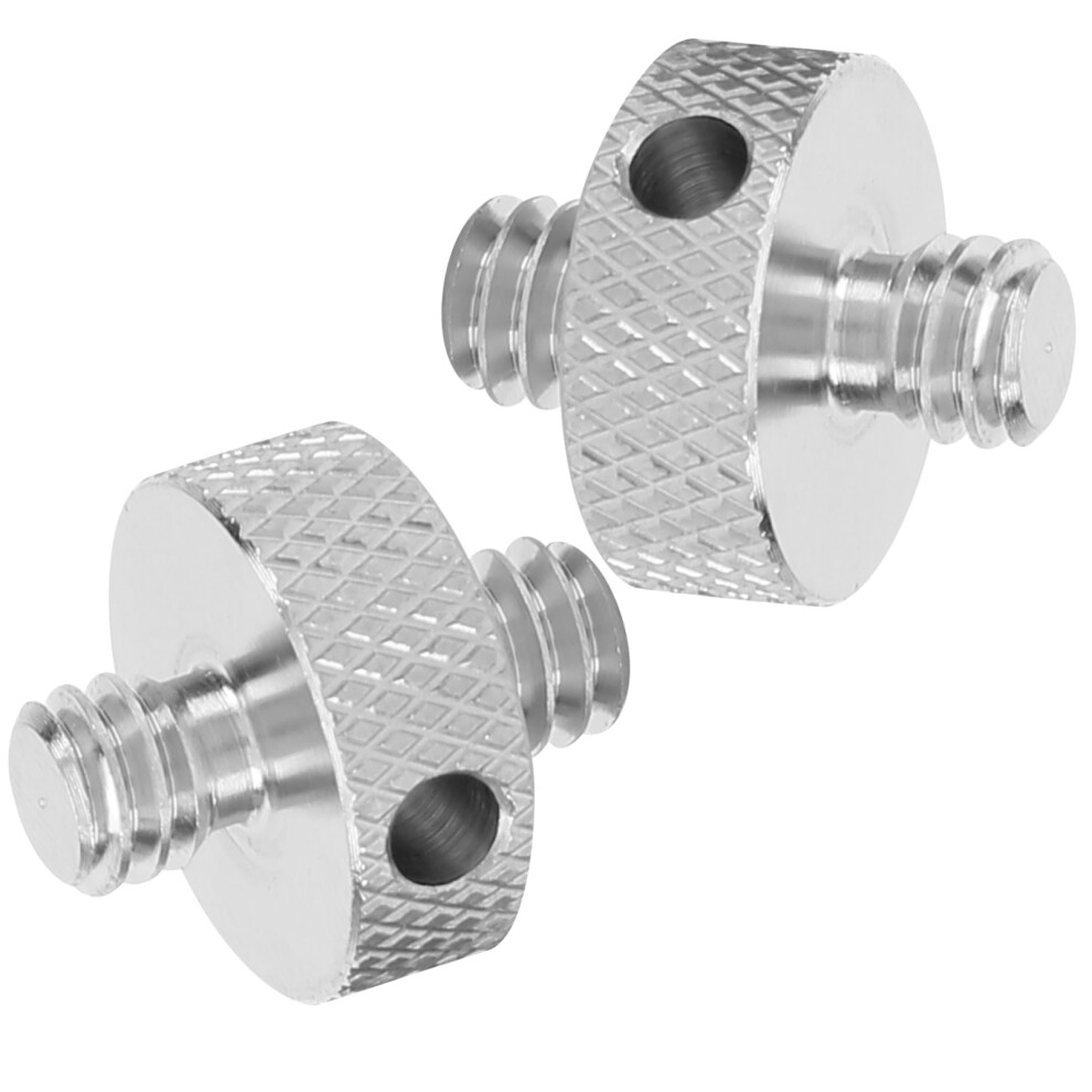 2Pcs Stainless Steel 1/4In Male To Male Threaded Screw Adapter For Cameras 8361391851889