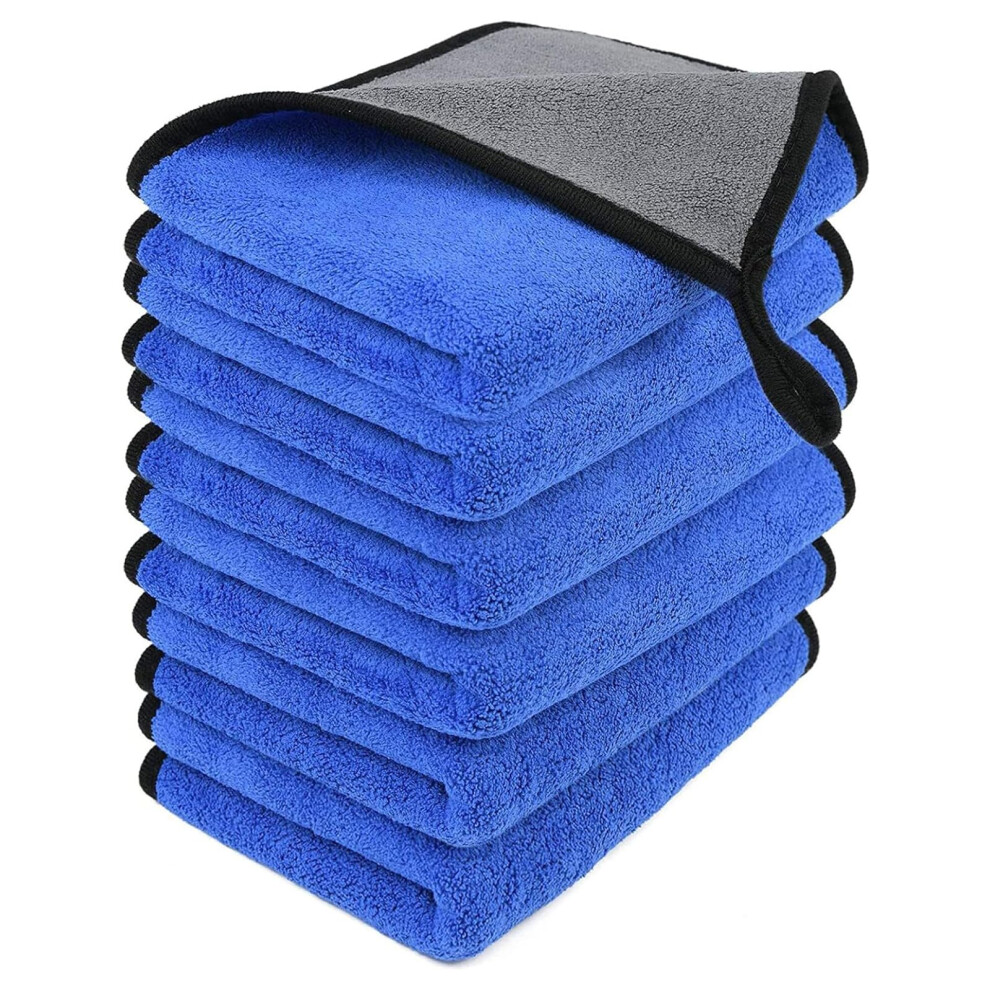 Vbgurr 6Pcs Car Microfibre Cloth, Car Drying Towel (30X40cm, ) Blue 5051224113774