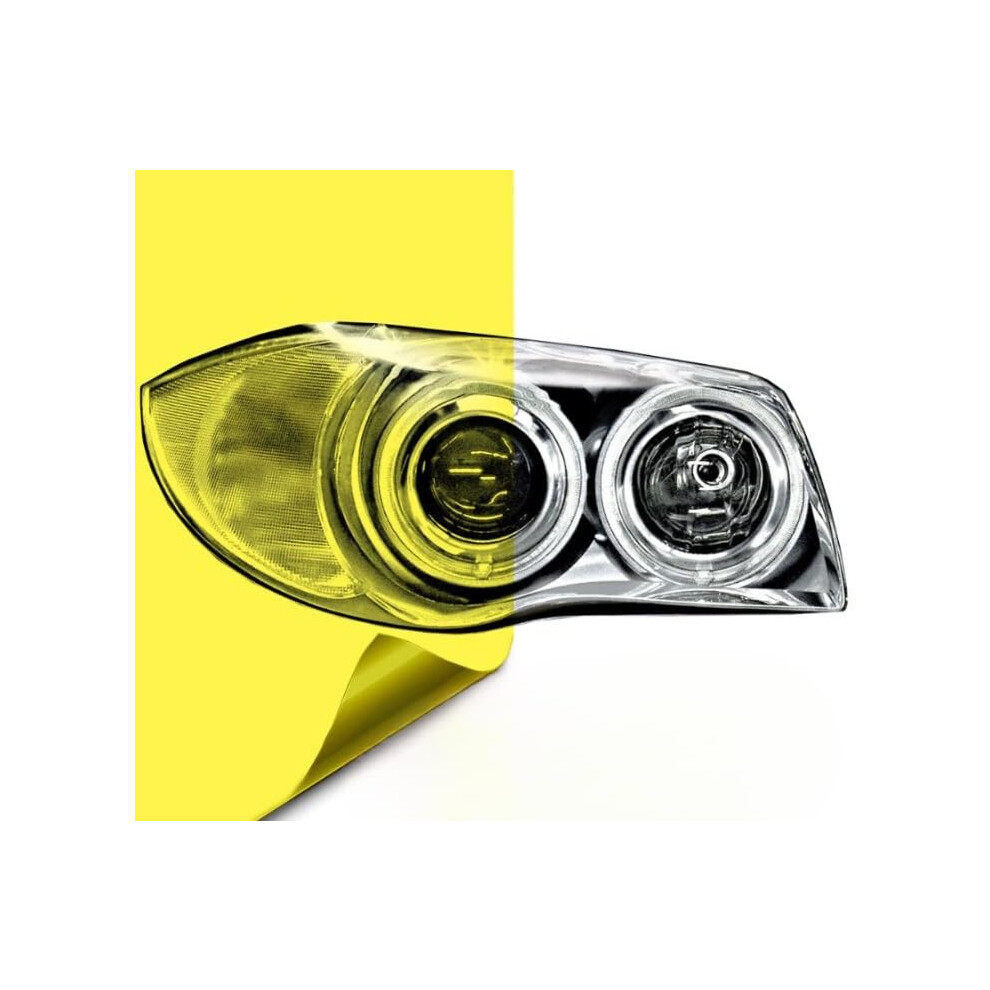 Vvivid Air-Tint High Gloss Headlight Vinyl 30Cm X 152Cm (12" X 60") Yellow 5051224117611