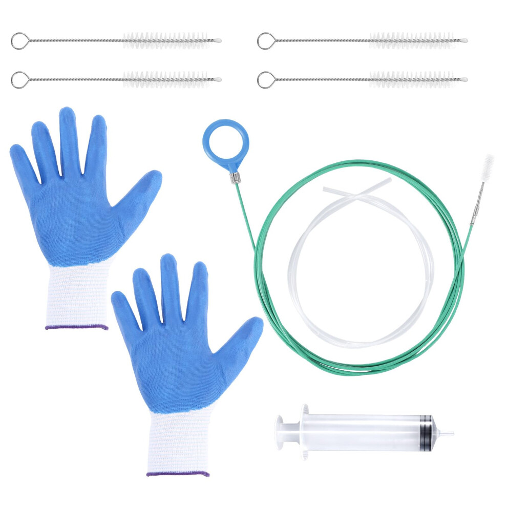 Goktvai Sunroof Drain Cleaning Tool, 118In Long Tube Cleaners With Pipe Cleaning Brush, Gloves, Syringe, Syringe Hose, For Car Wiper Sunroof Trunk 5051224114757