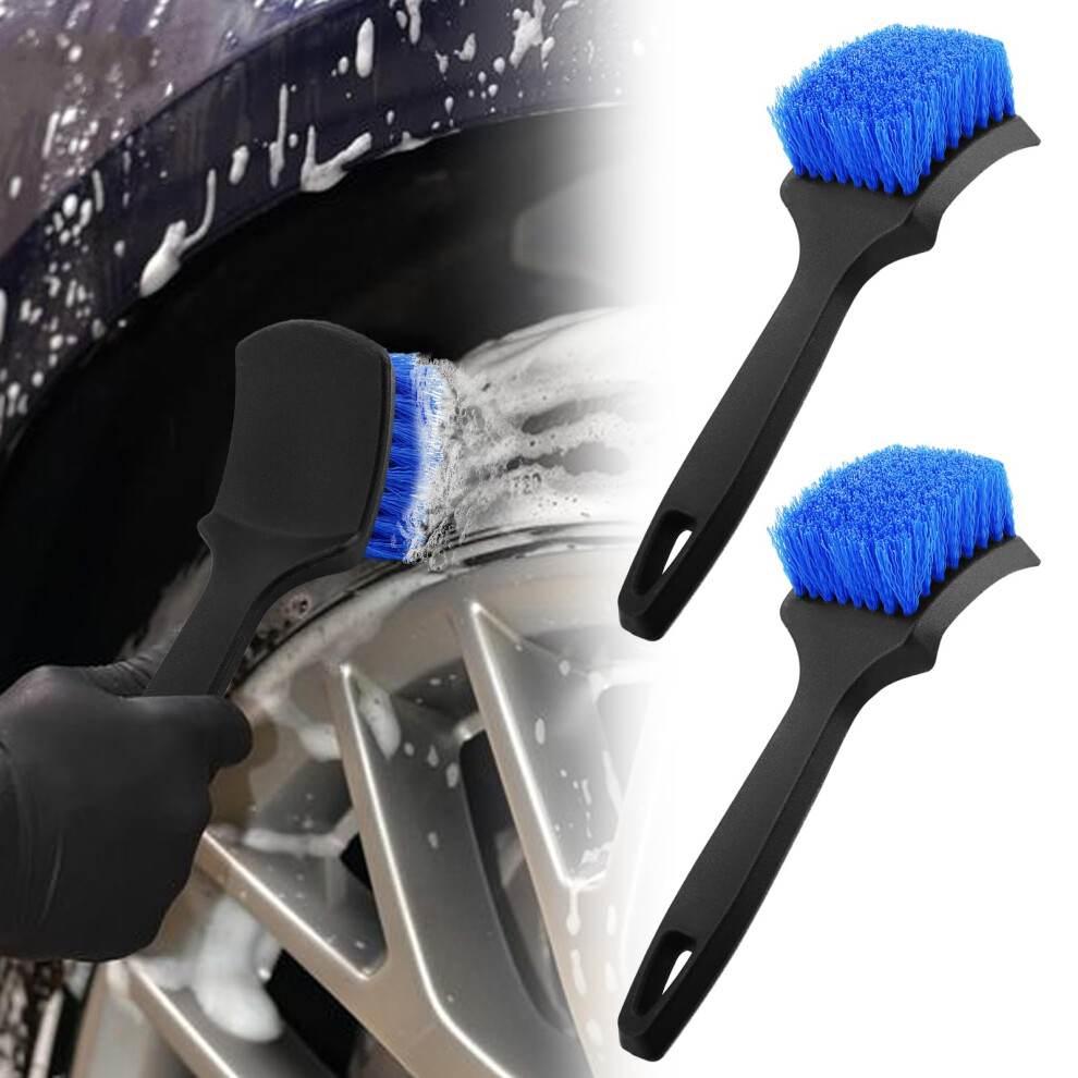 Car Tire Cleaning Brush, Durable Wheel Brush With Comfortable Handle,Rim Tyre Detailing Brushes For Tyres,Wheels,Rims,Motorcycles,Bicycles,Boats Black 5051224113231
