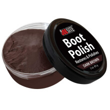 JobSite Premium Leather Boot & Shoe Polish Cream - Restores, Conditions & Polishes - Dark Brown - 85 g