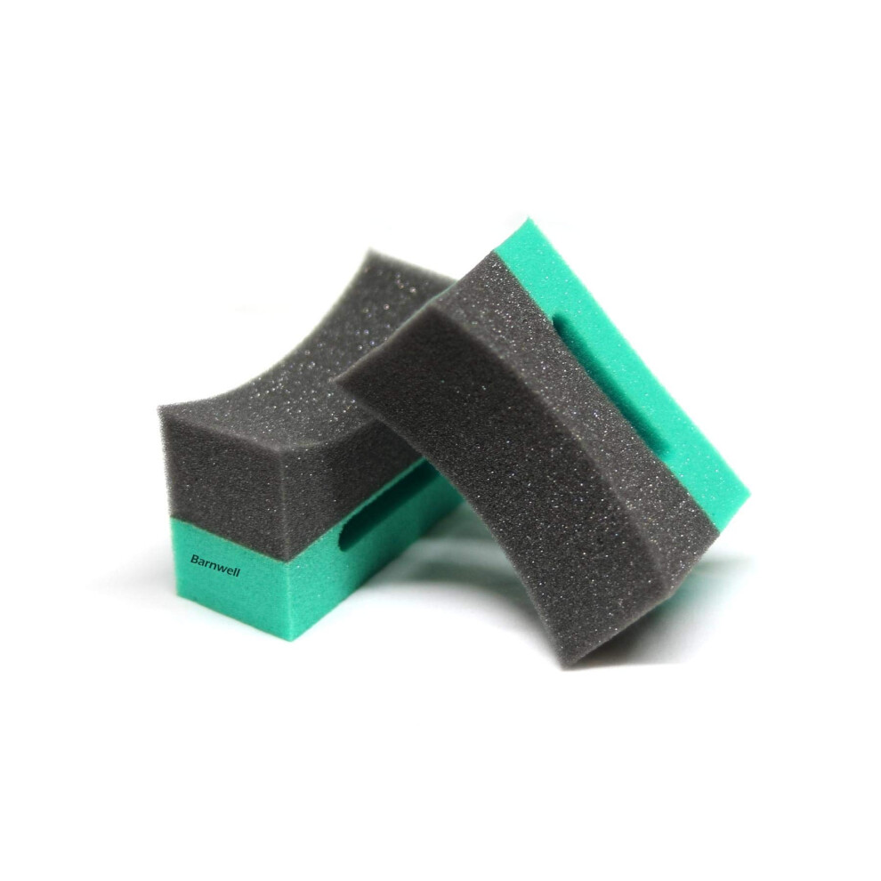 Barnwell Tyre Shine Dressing Curved Applicator Pads Pack Of 2 5051224123162