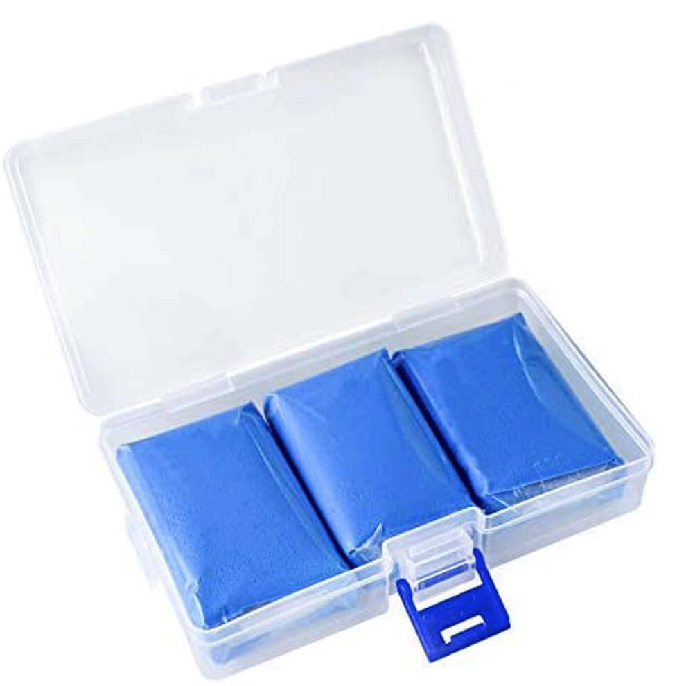 Fixget 3 PCS Car Clay Bar, 3 x 100g Blue Auto Detailing Magic Clay Bar Cleaner Perfect for Your Car Cleaning (3 Pcs)-image-OPC-PTP9TRB-NEW
