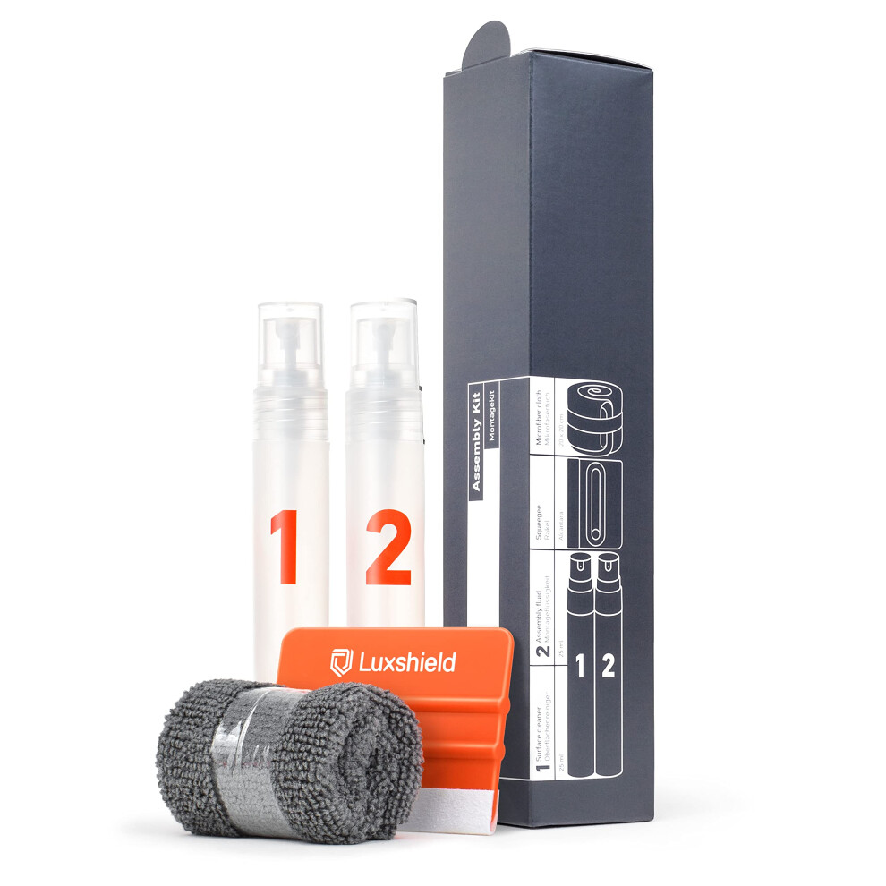 Assembly Fluid For Films - Assembly Kit Paint Protection Film/Self-Adhesive Films By Luxshield - Squeegee, Microfibre Cloth, Paint Cleaner, Assembly 5051224122677