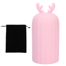 Hot Cold Water Bag Cute Shape Soft Silicone Reusable Microwave Heating Hand Warmer Bag 500mlPink