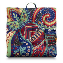 Paisley Meditation Cushion Boho Square 22 x 22 inches